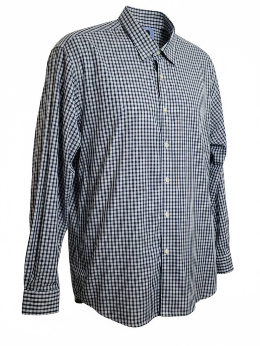 Esquire men's slim fit non iron dress shirt size 34-35 neck 18 button down plaid